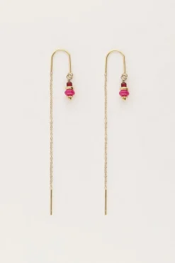 Boucles D'oreilles Avec Perles Violettes