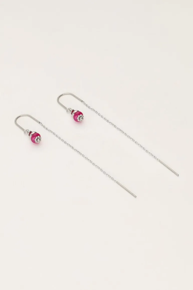 Boucles D'oreilles Avec Perles Violettes