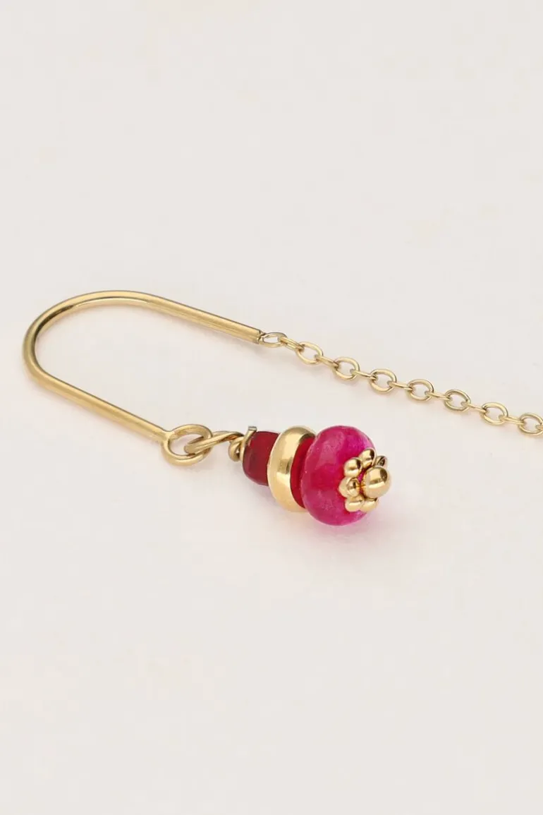 Boucles D'oreilles Avec Perles Violettes
