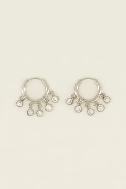 Boucles D'oreilles Avec Petites Pierres Transparentes