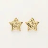 Boucles D'oreilles Avec étoile "martelée"