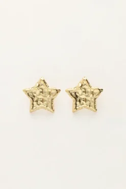 Boucles D'oreilles Avec étoile "martelée"