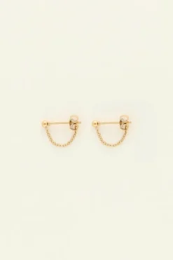 Boucles D’oreilles Boule Et Chaîne