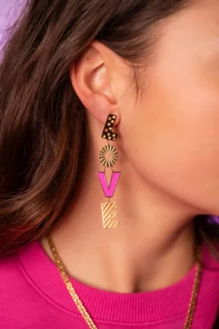 Boucles D'oreilles Candy Love Rose