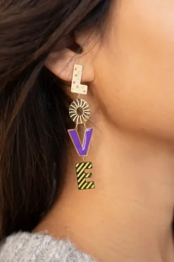 Boucles D'oreilles Candy Love Violettes