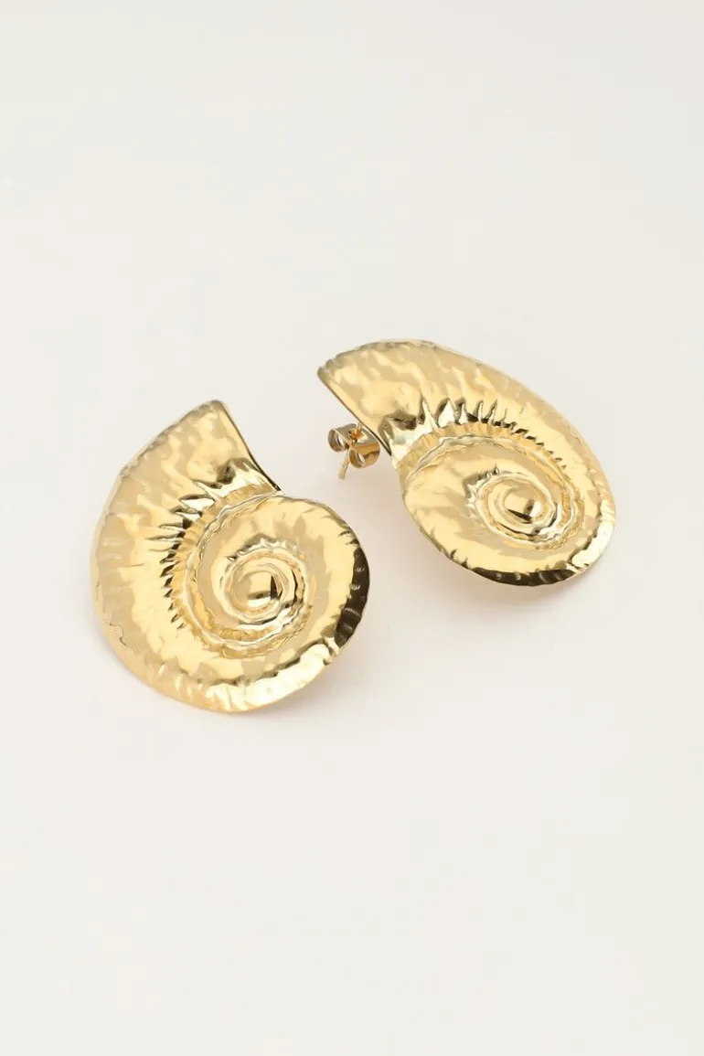 Boucles D'oreilles Clous D'oreilles Avec Gros Coquillage