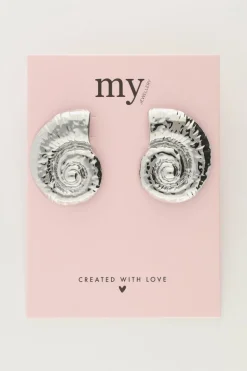 Boucles D'oreilles Clous D'oreilles Avec Gros Coquillage