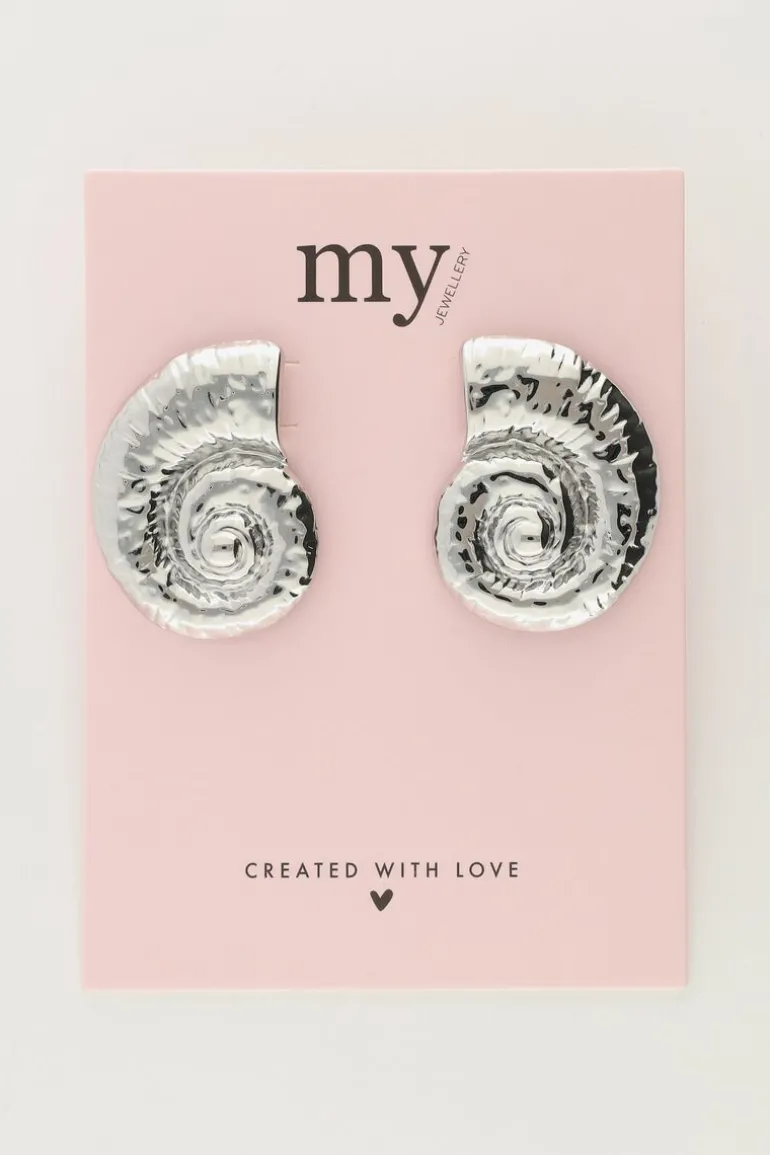 Boucles D'oreilles Clous D'oreilles Avec Gros Coquillage
