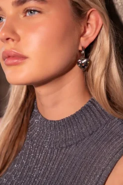 Boucles D'oreilles Cœur & Pierres Colorées Universe