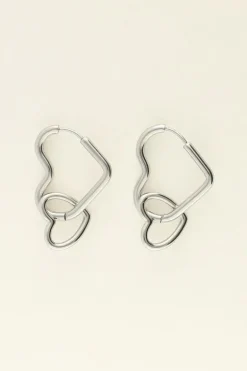 Boucles D'oreilles Double Cœur Universe