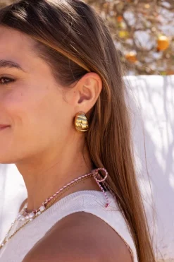 Boucles D'oreilles Gouttes Avec Rebords De Grande Taille