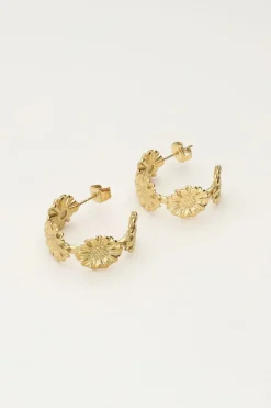 Boucles D'oreilles Moyennes Avec Fleurs
