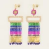 Boucles D'oreilles Pendantes Avec Perles Miyuki Colorées