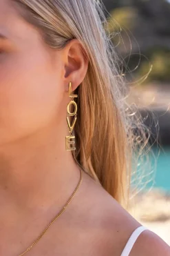 Boucles D’oreilles Pendantes LOVE