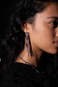 Boucles D'oreilles Pendantes à Strass Universe