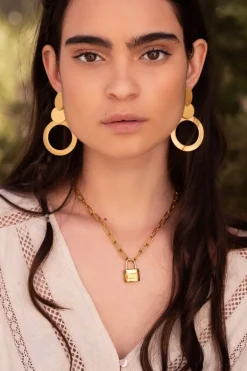 Boucles D'oreilles Pendantes à Anneaux