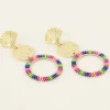 Boucles D'oreilles Perles Multicolores