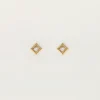 Boucles D'oreilles Puces Carrées Avec Strass