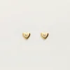 Boucles D'oreilles Puces Cœur Et Strass