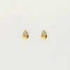 Boucles D'oreilles Puces Cœur Avec Strass