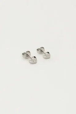 Boucles D'oreilles Puces Cœur Et Strass