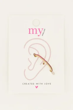 Boucles D’oreilles Puces En Cristal Rose Vintage