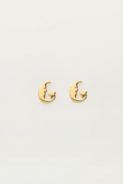 Boucles D'oreilles Puces Lune Et étoile