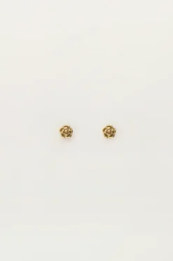 Boucles D'oreilles Puces Rose Plate