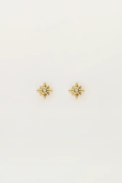 Boucles D'oreilles Puces étoile Polaire Avec Strass
