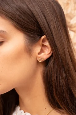 Boucles D'oreilles Puces étoile Polaire Avec Strass