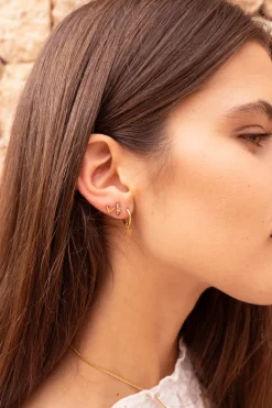 Boucles D'oreilles Puces étoile Avec Strass