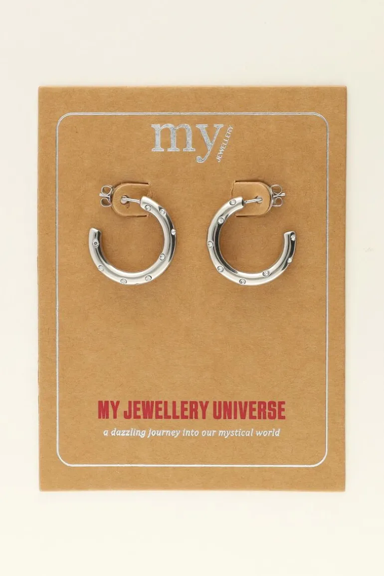 Boucles D'oreilles Serties De Pierres Universe