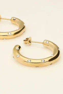 Boucles D'oreilles Serties De Pierres Universe
