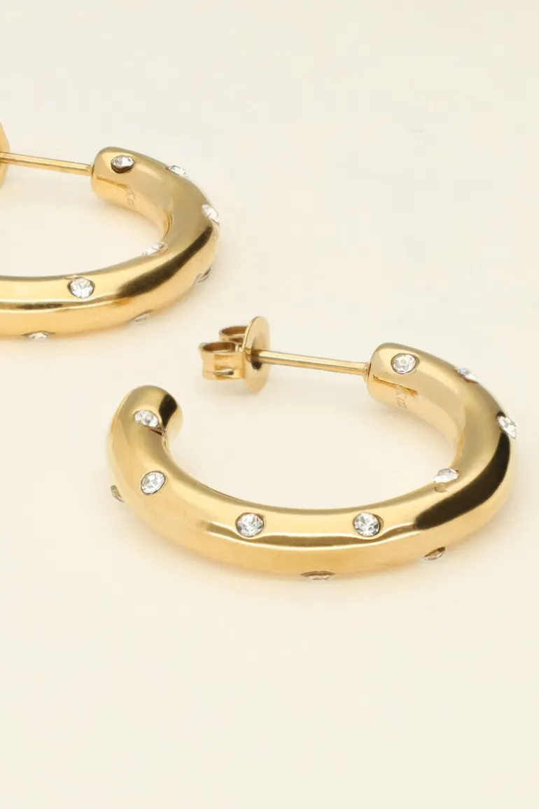 Boucles D'oreilles Serties De Pierres Universe