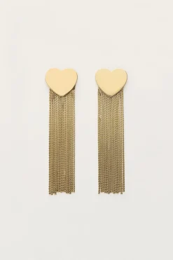 Boucles D'oreilles Starry Avec Cœur Et Cordons