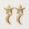 Boucles D'oreilles Starry Avec Lune Et étoile