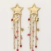 Boucles D'oreilles Starry Avec étoile Et Perles