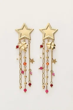 Boucles D'oreilles Starry Avec étoile Et Perles