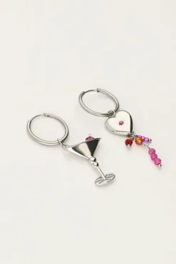 Boucles D'oreilles Starry Avec Cocktail Et Cœur