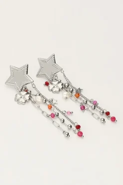 Boucles D'oreilles Starry Avec étoile Et Perles