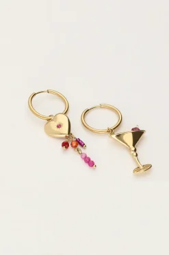 Boucles D'oreilles Starry Avec Cocktail Et Cœur