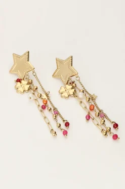 Boucles D'oreilles Starry Avec étoile Et Perles