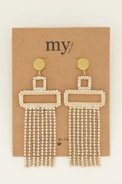 Boucles D'oreilles Tendance Avec Strass