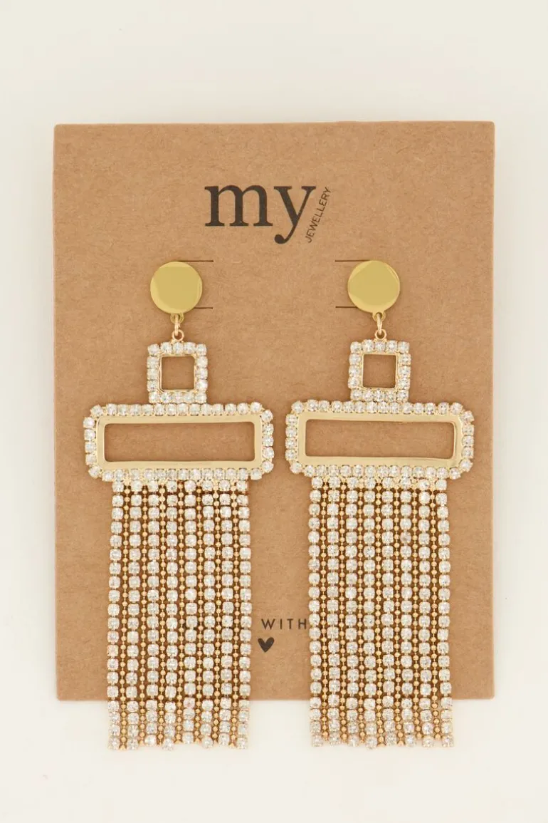 Boucles D'oreilles Tendance Avec Strass