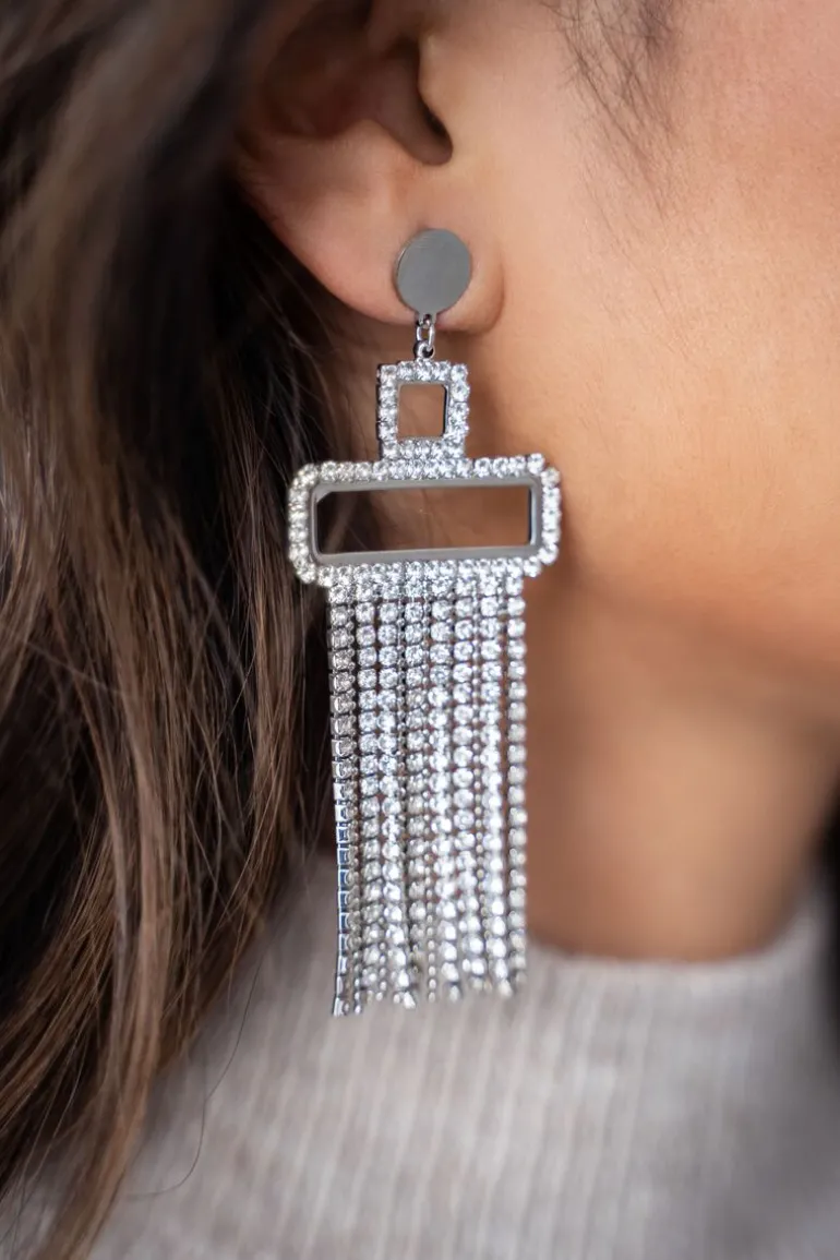 Boucles D'oreilles Tendance Avec Strass