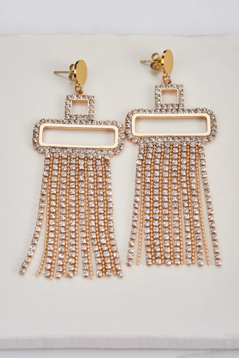 Boucles D'oreilles Tendance Avec Strass