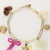 Bracelet à Charms Avec Liens Et Fleurs Multicolores