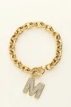 Bracelet à Initiale En Strass