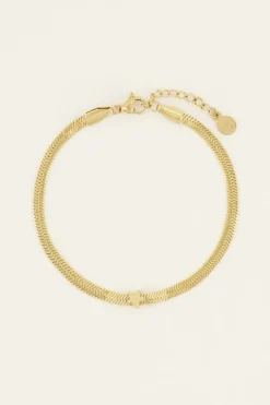 Bracelet à Maillon Plat Et étoile