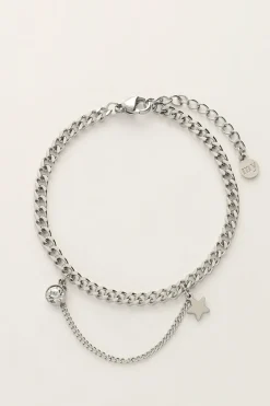 Bracelet à Maillons Avec Strass Et étoile